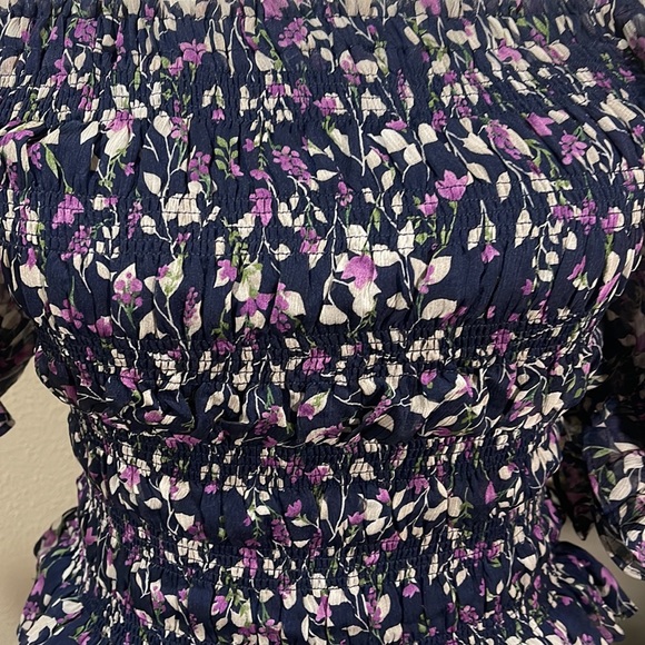 Floral Smocked off the shoulder Top TRN 19 - Picture 3 of 5